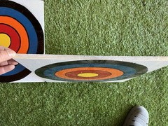 Pair of Archery Face Targets(wood) Multicolor Rings Black Blue Red Orange Yellow