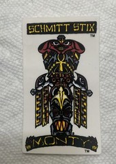 Vintage skateboard sticker Schmitt Stix Monty Nolder blind natas mark NOS Deck 1