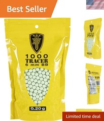 Tracer BBS Glow-in-The-Dark 6mm Airsoft BBS Ammo, 1000 Count