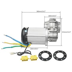 60V 2500W Differential Motor 32»Rear Axle Kit for ATV Quad Dirt Golf Cart Ebike