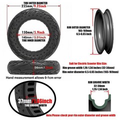 1 Pcs Solid Tires 10×2.125 Inches Electric Scooter Wheels Replacement Tire Fr…