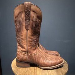 Dan Post Ka Python Print Leather Brown Western Cowboy Boots Men’s US 10.5 D