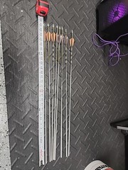 8 Easton T64 Arrows Fletched And Cut To 30 1/2 See Photo Some Crested Lighted N