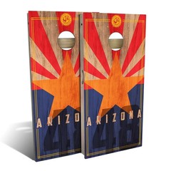 Arizona Flag Cornhole Boards Skip’s Garage Outdoor Lawn Game Set Bags