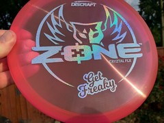 Discraft Zone Get Freaky Flat Crystal FLX Disc Golf OOP New Rare Vibrant #441