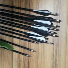 12PCS 30inch Fiberglass Arrows Spine 500 For Compound & Recurve Bows Hunting