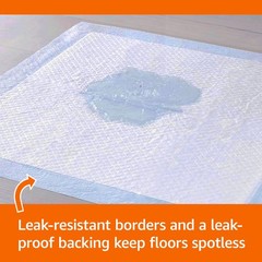 Amazon Basics X-Large Absorbent Puppy Pads, Leak-Proof, Quick-Dry, 28×34″
