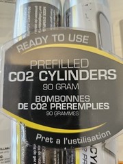 JT 90 GRAM CO-2 PREFILLED CYLINDERS 2 PACK BRAND NEW, FAST SHIPPING!