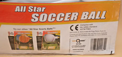 Six Flags Super Sized All Star Soccer ball Inflatable PVC Fabric Cover Over 2ft