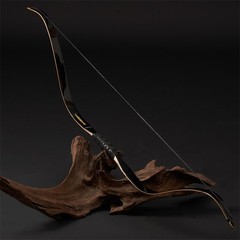 Archery 46″ Traditional Short Bow Horsebow Recurve Bow Bamboo&Fiberglass Limbs