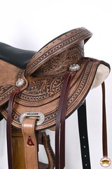 21HS HILASON Western Horse Saddle American Leather Flex Tree Trail & Pleasure