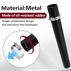 2 1/2″ ID 15 7/8″ Long straight Gasoline Fuel Filler Neck Hose with 4 Hose