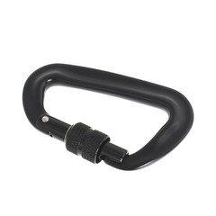 4 Pack Aviation Aluminum Heavy Duty 12 KN D-Shaped Locking Carabiners Clip