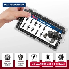 Xislet 200Pcs Polaris Push Pins, UTV Nylon Fender Clips & Body Rivets with Tool,