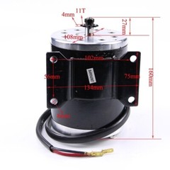 MY1020 500W 24V Brush Electric Motor For Go Kart Quad ATV Buggy E-Bike Scooter