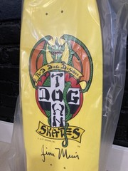 NEW DOGTOWN Jim Red Dog Muir SIGNED 70’s Classic Yellow REISSUE Skateboard DECK