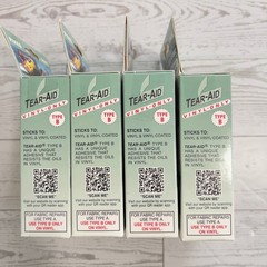 4 pk Tear-Aid Vinyl Repair Kit Type B Clear Patch for Vinyl and Vinyl-Coated