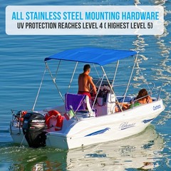 Serenelife Waterproof Boat Bimini Top Cover-79-84W 3 Bow Bimini Top Canvas Sun