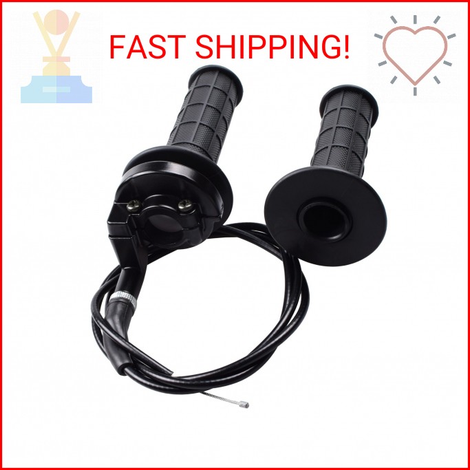 Riyitauto 7/8″ 22mm Twist Throttle Accelerator Handle Grips and 36 inches Cable