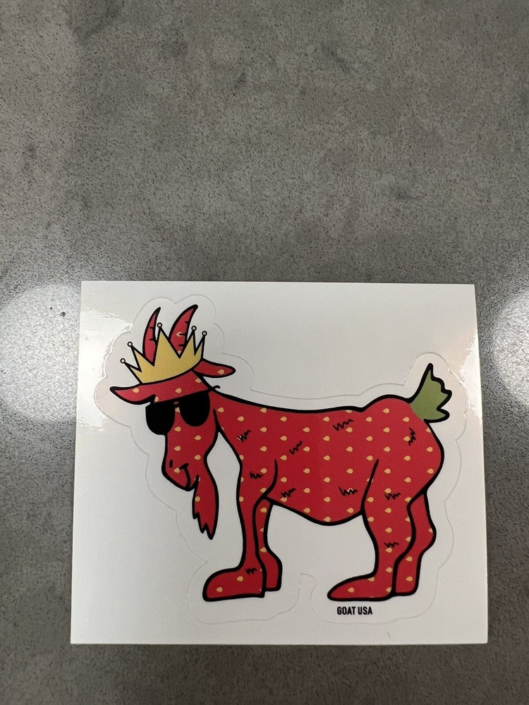 GOAT USA Strawberry Goat Sticker. Single Sticker. Brand New.