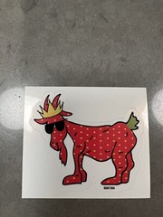 GOAT USA Strawberry Goat Sticker. Single Sticker. Brand New.