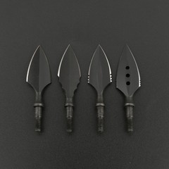 6x Hunting Arrowheads Steel Broadheads Bow Archery Shooting Target Arrow Points