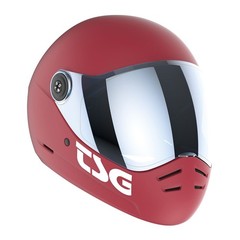 TSG Pass 2.0 Full Face Helmet , Downhill Skateboarding, L (58-60 cm), Gentle Red