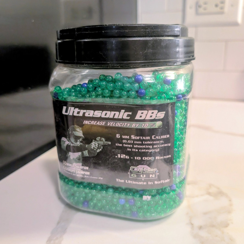 Cyber Gun Ultrasonic BBs 6mm .12g Round Ball Airsoft BBs 10,000 Rounds