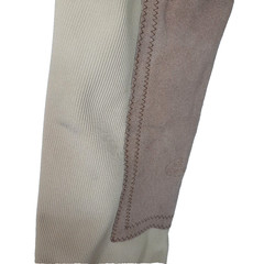 Devon Aire Ribbed Leather Equestrian Riding Breeches Pants Women Size 28 Beige