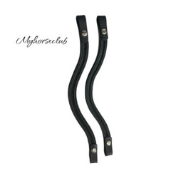 Set 20 x 1 Empty channel Leather English Padded Bridle Browbands Snap botton