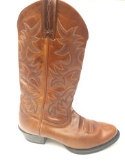 ARIAT Mens Leather Western Cowboy Boots Brown Patterned Style #34740 Size 8.5 D