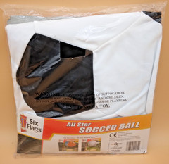 Six Flags Super Sized All Star Soccer ball Inflatable PVC Fabric Cover Over 2ft