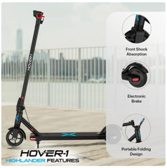 Hover-1 Highlander Foldable Electric Scooter for Adults, 15 mph Max Speed, 9 Mil