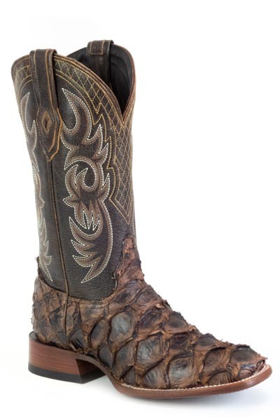 Men’s Stetson Amazon Pirarucu Boots Handcrafted JBS Collection Brown