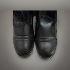 NEW In Box Dover Saddlery Black Lace-up Leather Like Paddock Boots Woman Sz 9.5