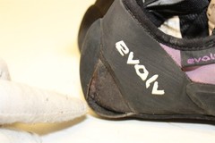 Evolv Elektra Womens Size 9.5 41 USA Made Purple Black Strap Rock Climbing Shoes