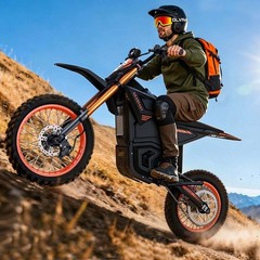1200W Electric Dirt Bike E-Motorcycle 70V 20.8AH E-MoutainBike For Adult 55MPH