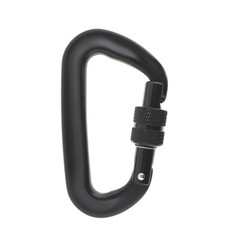 4 Pack Heavy Duty Aviation Aluminum D-Shaped Locking Carabiners Clip 12 KN