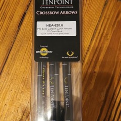 TenPoint Pro Elite 20in Carbon Omni-Nock Crossbow Arrows Black HEA-620.6