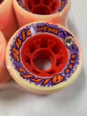 Rare Nos Hyper made Rock Rule 62mm speed roller skating wheels Poly BD Red white