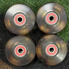 Vintage Cadillac Wheels Red 56mm 78a Set with Bones Reds