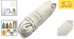 1/4 Inch Natural Cotton Rope – 52 Feet Classic White Craft Rope for DIY Projects