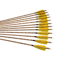 30″ Carbon Arrows SP500 4» Turkey Feather Screw Tips Points Archery Bow Hunting