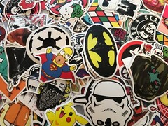 300 Random Skateboard Stickers Vinyl Laptop Luggage Decals Dope Sticker Lot Mix