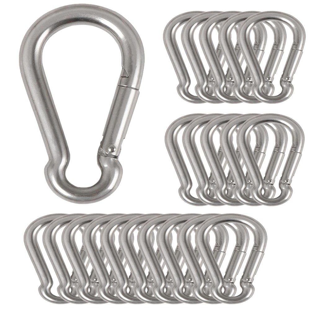 20Pcs 4″ Safety Spring Snap Hook M10 3/8″ Carabiner Quick Link Snap Hooks for