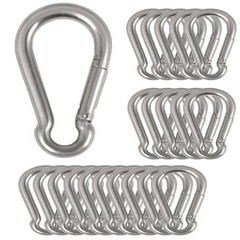 20Pcs 4″ Safety Spring Snap Hook M10 3/8″ Carabiner Quick Link Snap Hooks for