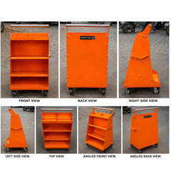 Heavy Duty Farrier Tool Cart with Wheels | Metal Hoof Care Organizer Storage