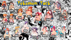 Anime vinyl Sticker, 2″ sexy Pokemon Pack of 17, waifu ecchi decal Waterproof