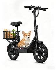 Electric Scooter with Seat, 14″ E-Scooter with 350W Motor, 36V7.8AH Battery🔥