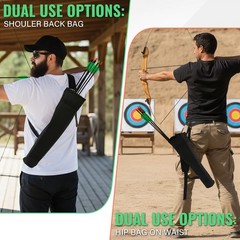 Ciltlurk Archery Quiver Adjustable Back & Hip Arrow Holder for Compound &